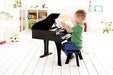 Hape Happy Grand Piano Toddler Wooden Musical Instrument, Black,L: 19.7, W: 20.5, H: 23.6 inch - SHOP NO2CO2