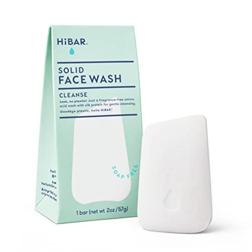 HIBAR Cleanse Face Wash - Daily Use Cleanser Face Wash made with Spa-Quality Ingredients, pH Balanced, Fragrance Free and Dye Free. Plastic-Free Packaging, Made For All Skin Types - SHOP NO2CO2