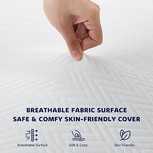 HomeMate Memory Foam Mattress Topper King - 3 Inch Gel Cooling Pad High Density Firm Topper, Soft Pressure Relieve Bed CertiPUR-US, Non-Slip Removable & Washable Cover - SHOP NO2CO2