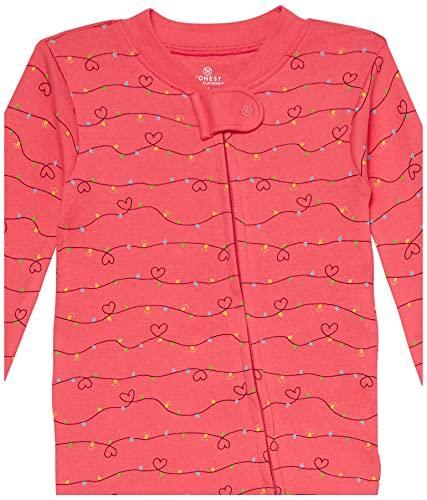 HonestBaby Non-Slip Footed Holiday Pajamas One-Piece Sleeper Zip-Front Pjs Organic Cotton for Baby Boys, Girls, Unisex - SHOP NO2CO2