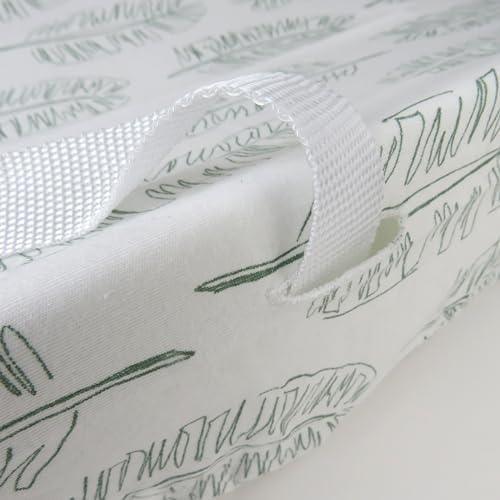 HonestBaby Organic Cotton Changing Pad Cover, Jumbo Leaf Sage, One Size - SHOP NO2CO2