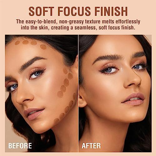 HOSAILY Liquid Contour Stick, Soft Cream Contour Makeup, Liquid Bronzer Face Concealer Matte Contouring with Cushion Applicator, Long Lasting Silky Face Contour Cream Bronzer Contouring Makeup (101) - SHOP NO2CO2