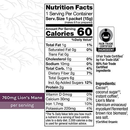 Host Defense, MycoBrew Mocha Drink Mix, Supports Energy and Focus, With Lion’s Mane Mushroom, 5oz - 10 Packets (0.5oz each) - SHOP NO2CO2