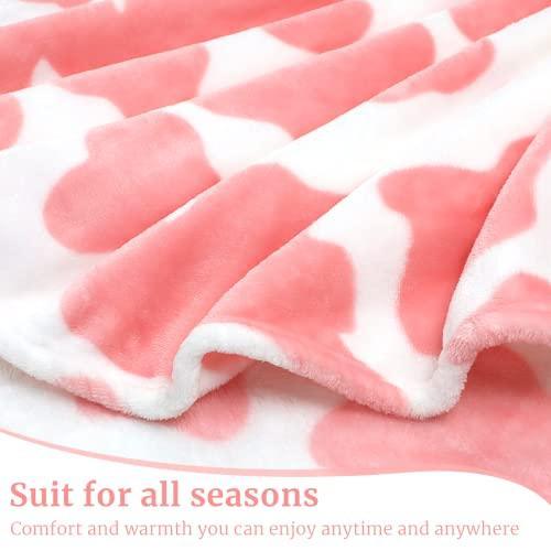 HSEEC Blankets & Throws Queen Size Warm Blanket Pink Soft Fleece Throw Blankets for Bed 90x90 inches - SHOP NO2CO2