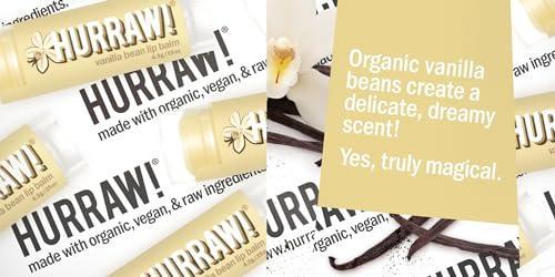 Hurraw! Vanilla Bean Lip Balm: Organic, Certified Vegan, Cruelty and Gluten Free. Non-GMO, 100% Natural Ingredients. Bee, Shea, Soy and Palm Free. Made in USA - SHOP NO2CO2