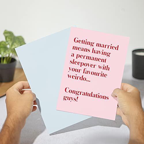 Huxters ‘Getting Married is like’ Wedding gifts A5 Wedding card - Congratulations Wedding gifts for couple - Recyclable Paper with Envelope - Fun Greetings Card, FSC Certified and Sustainable - SHOP NO2CO2