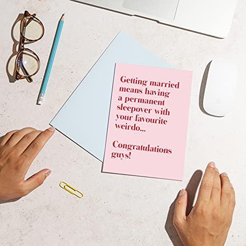 Huxters ‘Getting Married is like’ Wedding gifts A5 Wedding card - Congratulations Wedding gifts for couple - Recyclable Paper with Envelope - Fun Greetings Card, FSC Certified and Sustainable - SHOP NO2CO2