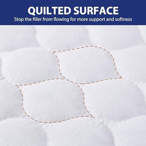 HYMOKEGE Quilted Waterproof Mattress Protector, Mattress Cover Queen Size Bed Breathable, Noiseless Mattress Pad with Deep Pocket, Fitted 5-21" Deep - SHOP NO2CO2