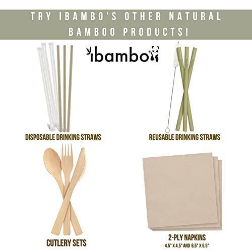 Ibambo 200 Pack Bamboo Entertain Dinner Napkins - 3-Ply Ecofriendly Disposable Napkins, 7.5x8.5 Inch Folded Bamboo Napkins for Special Events & Occasions, Large Compostable Napkins for Table & Dining - SHOP NO2CO2