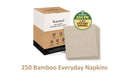 Ibambo 250 Pack Bamboo Everyday Napkins - 2-Ply Ecofriendly Lunch & Dinner Napkins - Bamboo Napkins for Events & Occasions - 6.5x6.5 Inch Folded Disposable Napkins - Compostable Napkins for Dining - SHOP NO2CO2