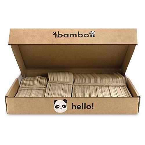 Ibambo Natural Bamboo Utensils 100 Set (50 Forks, 25 Spoons, 25 Knives) Biodegradable Cutlery, Reusable or Disposable Bamboo Cutlery, Compostable Bamboo Flatware for Weddings, Camping, Picnic, Parties - SHOP NO2CO2