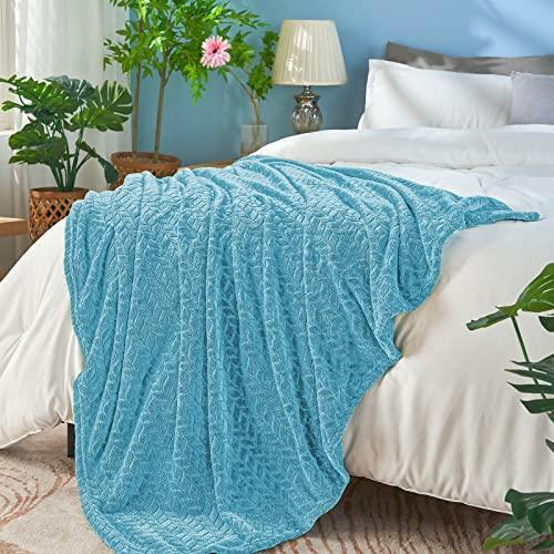 inhand Blue Throw Blanket for Couch, Super Soft Cozy Warm Blankets and Throws, Lightweight Fuzzy Twin Blanket for Sofa Bed Office,60x90 inches - SHOP NO2CO2