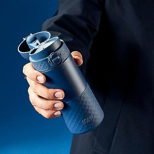 Ion8 Leakproof Coffee Travel Mug - Vacuum Insulated for Hot Drinks - 12 oz/360 ml - Ash Navy - SHOP NO2CO2