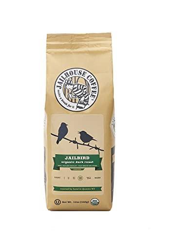 Jailhouse Coffee - Jailbird Blend, Premium Dark Roast, Whole Bean - Dark Notes of Chocolate with a Silky Finish - Organic, Non-GMO, Kosher - Chemex, Espresso, Drip, French-press (Ground) - SHOP NO2CO2