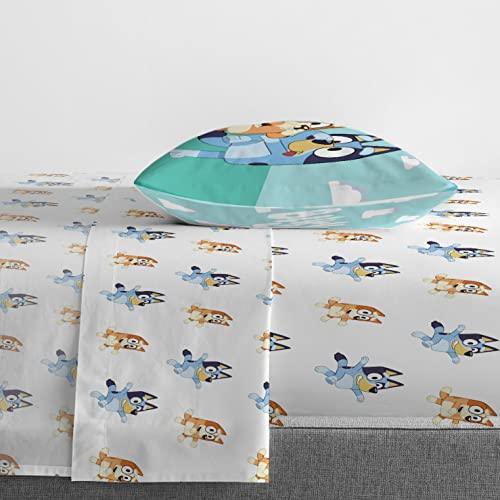 Jay Franco Bluey & Bingo Toddler Size Sheet Set - 3 Piece Set Super Soft and Cozy Kid’s Bedding - Fade Resistant Microfiber Sheets (Official Bluey Product) - SHOP NO2CO2