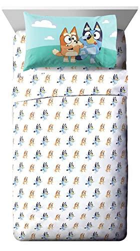 Jay Franco Bluey & Bingo Toddler Size Sheet Set - 3 Piece Set Super Soft and Cozy Kid’s Bedding - Fade Resistant Microfiber Sheets (Official Bluey Product) - SHOP NO2CO2