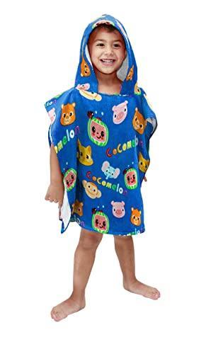 Jay Franco CoComelon Melon Bath/Pool/Beach Hooded Poncho - Super Soft & Absorbent Cotton Towel, Measures 28 x 28 Inches (Official CoComelon Product) - SHOP NO2CO2