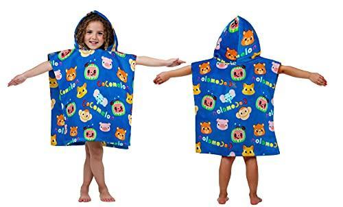 Jay Franco CoComelon Melon Bath/Pool/Beach Hooded Poncho - Super Soft & Absorbent Cotton Towel, Measures 28 x 28 Inches (Official CoComelon Product) - SHOP NO2CO2