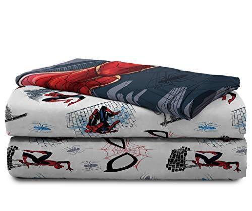 Jay Franco Marvel Spiderman Crawl Twin Sheet Set - 3 Piece Set Super Soft and Cozy Kid’s Bedding - Fade Resistant Microfiber Sheets (Official Marvel Product) - SHOP NO2CO2