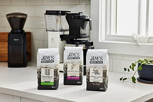 Jim’s Organic Coffee – Colombian – Single Origin, Medium Roast - Whole Bean 12 oz Bag - SHOP NO2CO2