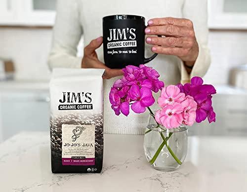 Jim’s Organic Coffee – Jo-Jo’s Java Blend – Medium/Light Roast, Whole Bean, 12 oz Bag - SHOP NO2CO2