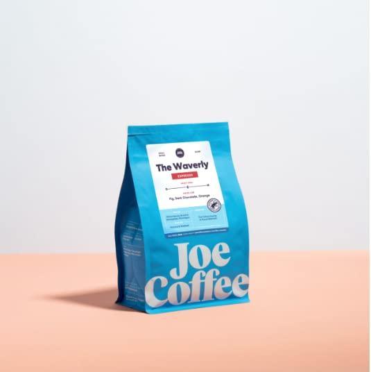 Joe Coffee Espresso Beans, Waverly House Espresso Blend, RFA Certified Whole Bean Coffee, Medium Roast, 12 oz Bag, Small-Batch Specialty NYC Roaster - SHOP NO2CO2