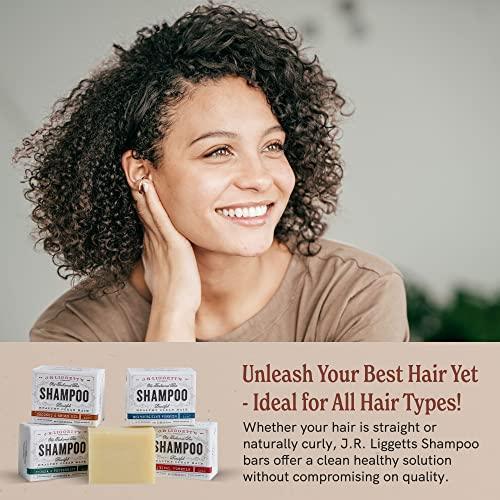 J·R·LIGGETT'S All-Natural Shampoo Bar, Herbal Formula - Supports Strong and Healthy Hair - Nourish Follicles with Antioxidants & Vitamins - Great for Holiday Gifts & Stocking Stuffers, 3.5 Ounces - SHOP NO2CO2