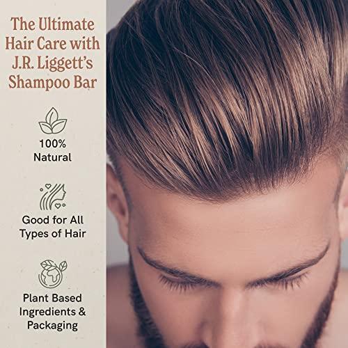 J·R·LIGGETT'S All-Natural Shampoo Bar, Herbal Formula - Supports Strong and Healthy Hair - Nourish Follicles with Antioxidants & Vitamins - Great for Holiday Gifts & Stocking Stuffers, 3.5 Ounces - SHOP NO2CO2