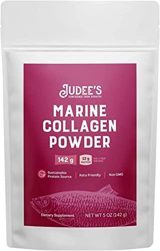 Judee's Marine Collagen Powder 5 oz - Add to Protein Shakes and Coffee - Just One Ingredient and Sustainable Protein Source - Gluten-Free and Nut-Free - Keto-Friendly and Non-GMO - SHOP NO2CO2