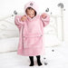 KFUBUO Wearable Blanket Hoodie for Kids Toddlers Sherpa Blanket Sweatshirt With Pocket Cute Hoodies 2-6 Year Old Girl Cute Birthday Gifts Pink - SHOP NO2CO2