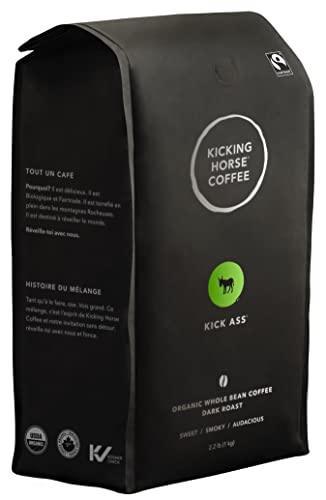 Kicking Horse Coffee, Kick Ass, Dark Roast, Whole Bean, Certified Organic, Fairtrade, Kosher Coffee, 2.2 Lb, 35.2 Ounce - SHOP NO2CO2