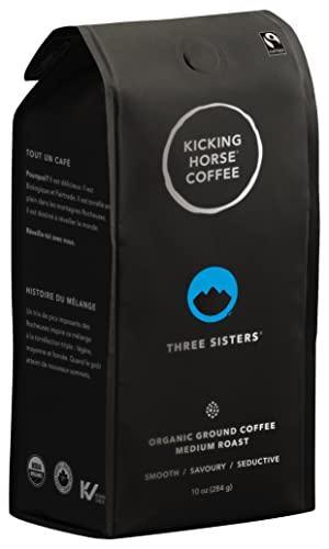 Kicking Horse Coffee Three Sisters, Medium Roast, Ground, Certified Organic, Fairtrade, Kosher, Black, 10 Oz, Pack of 6 - SHOP NO2CO2