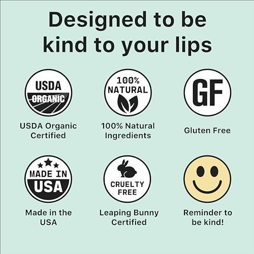 Kind Lips Lip Balm, Nourishing Soothing Lip Moisturizer for Dry Cracked Chapped Lips, Made in Usa With 100% Natural USDA Organic Ingredients, Variety Scent, 0.15 Ounce (Pack of 4) - SHOP NO2CO2