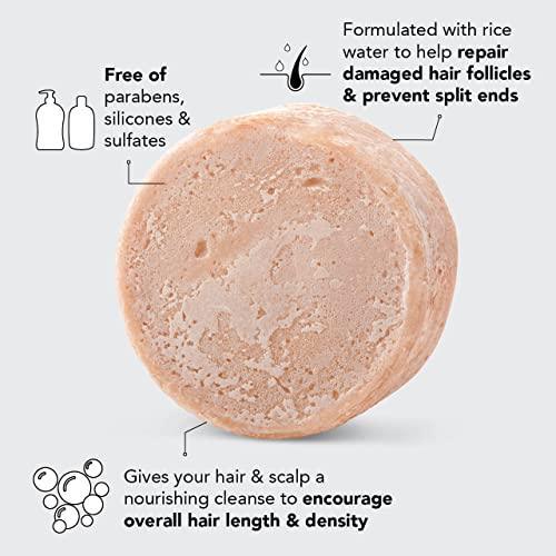 Kitsch Hair Growth | Rice Shampoo Bar for Strengthening | Helps Dry Hair | Made in US | All Natural | Moisturizing | Vegan Solid Shampoo Bar for Hair | Rice Water Shampoo Bar | Zero Waste, 3.2 oz - SHOP NO2CO2