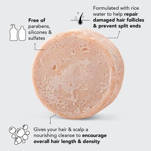 Kitsch Rice Bar Shampoo and Conditioner Bar for Hair Growth | Strengthening, Cleansing & Moisturizing | Vegan Rice Water Shampoo Bar & Conditioner Soap, 2pc Set - SHOP NO2CO2