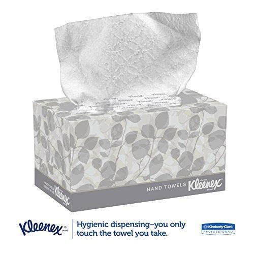 Kleenex® Hand Towels with Premium Absorbency Pockets (01701), Pop-Up Box, White, 18 Boxes / Case, 120 Hand Towels / Box, 2,160 Hand Towels / Case - SHOP NO2CO2