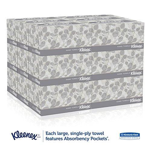 Kleenex® Hand Towels with Premium Absorbency Pockets (01701), Pop-Up Box, White, 18 Boxes / Case, 120 Hand Towels / Box, 2,160 Hand Towels / Case - SHOP NO2CO2