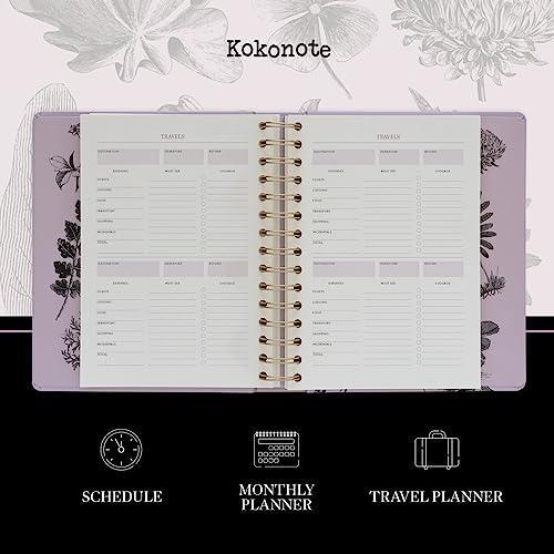 Kokonote Botanical 2024 Weekly Planner | 6.3" x 7.8" | August 2023 - December 2024 | Daily Weekly And Monthly Planner 2024 | Agenda 2024 Daily Planner | Hardcover Agenda With Planner Stickers | Stationery Gifts - SHOP NO2CO2