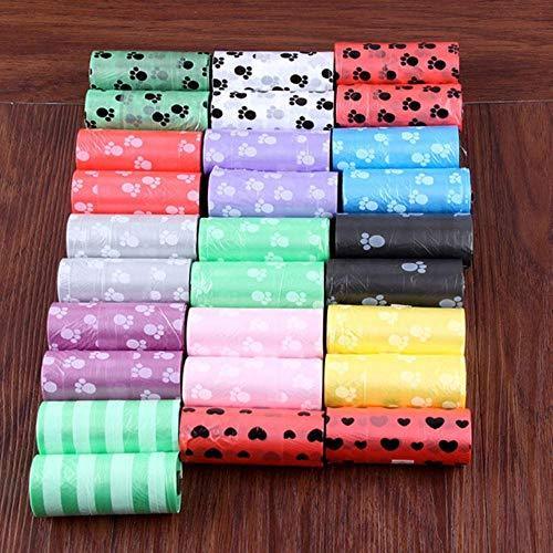 kunma 15 Pcs/Roll Biodegradable Pet Dog Poop Bag Zero Waste Dog Bags Pooper Paw Doggy Litter Poop Bag Dispenser Pets Dog Products Dog Poop Bag Dispenser Dog Poop Bag,29x27x13cm,20Rolls - SHOP NO2CO2