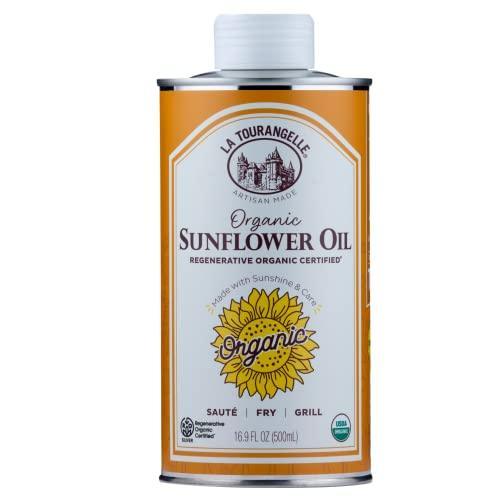 La Tourangelle, Organic Regenerative Sunflower Oil, High Heat Cooking and Skin Care Oil, Sustainable, Non-GMO, 16.9 fl oz - SHOP NO2CO2