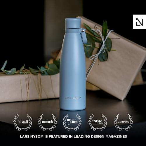 LARS NYSØM Stainless Steel Insulated Water Bottle 25oz 34oz | BPA-free Insulated Thermo Flask for Hot and Cold Beverages | Leakproof Drinking Bottle (Berry, 34oz) - SHOP NO2CO2