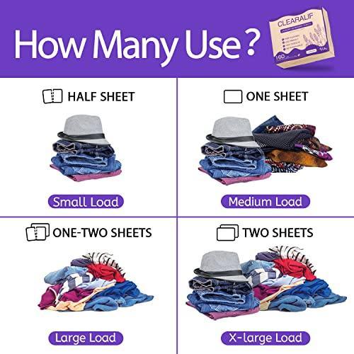 Laundry Detergent Sheets (160 Sheets), Lavender,Up to 320 Loads - Great For Travel,Apartments, Dorms,CLEARALIF Laundry Detergent Strips Eco Friendly & Hypoallergenic (80 Count, Pack of 2) - SHOP NO2CO2