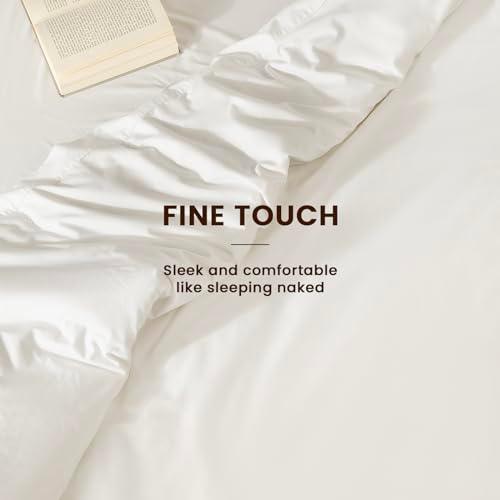 LBRO2M 100% Egyptian Cotton 1000 Thread Count Sheets Set King Size,Bed Sheet 4 Piece Sets,16 inches Deep Pocket,All Season,Bedding Super Soft Comforterble,White - SHOP NO2CO2