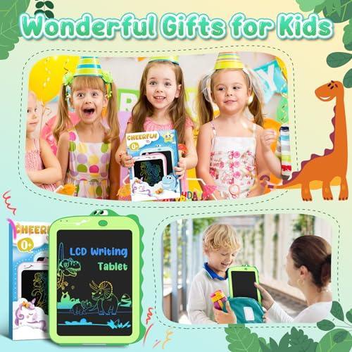 LCD Writing Tablet Kids Toys - CHEERFUN 8.5" Toddler Toys Learning Drawing Board Dinosaur Toys for 3 4 5 6 7 Year Old Boys Girls Birthday Gifts Idea Light Doodle Pad Stocking Stuffers - SHOP NO2CO2