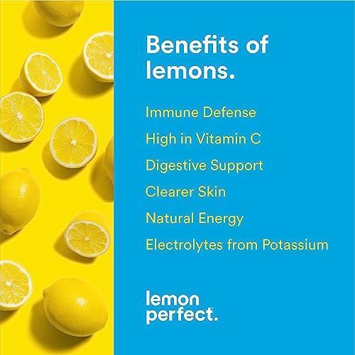 Lemon Perfect, Hydrating Organic Lemon Water, Zero Sugar, Flavored Water, Squeezed from Real Fruit, Plastic Neutral, No Artificial Ingredients, Original Lemon (12oz Bottles) 12pk - SHOP NO2CO2