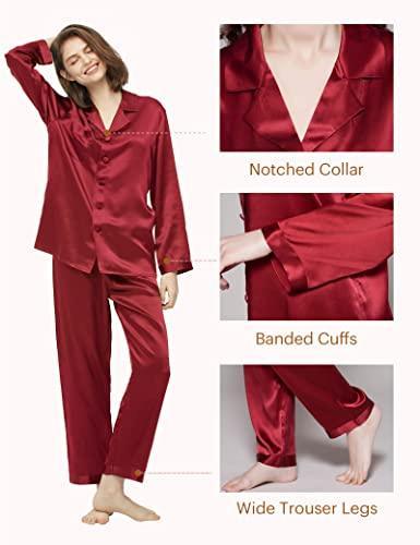 LilySilk Silk Pajamas for Women Pure Full Length Long 22 Momme 100% Mulberry Silk Luxury - SHOP NO2CO2