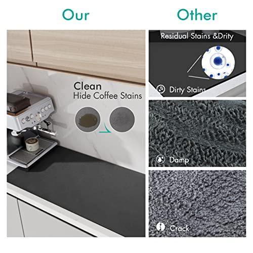 LIMNUO Coffee Mat, Coffee Maker Mat for Countertops, Absorbent Dish Drying Mat for Kitchen Counter, Under Coffee Maker Coffee Machine Coffee Pot Espresso Machine Dish Rack - SHOP NO2CO2