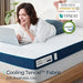 LINSY LIVING 4 Inches Dual Layer Queen Mattress Topper, Extra Thick Gel-Infused Memory Foam, Removable and Washable Tencel™ Cover, CertiPUR-US Certified, Oeko-TEX, Queen Size - SHOP NO2CO2