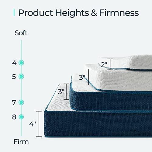 LINSY LIVING Firm King Mattress Topper, Gel-Infused Memory Foam for Pressure Relief, Removable and Washable Tencel™ Cover, CertiPUR-US Certified, Oeko-TEX, 3 Inces - SHOP NO2CO2