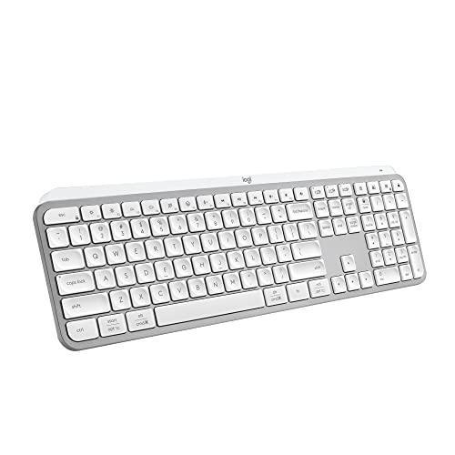 Logitech MX Keys S Wireless Keyboard, Low Profile Quiet Typing, Backlighting, Bluetooth, USB C Rechargeable for Windows PC, Linux, Chrome, Mac - Pale Grey With Free Adobe Creative Cloud Subscription - SHOP NO2CO2